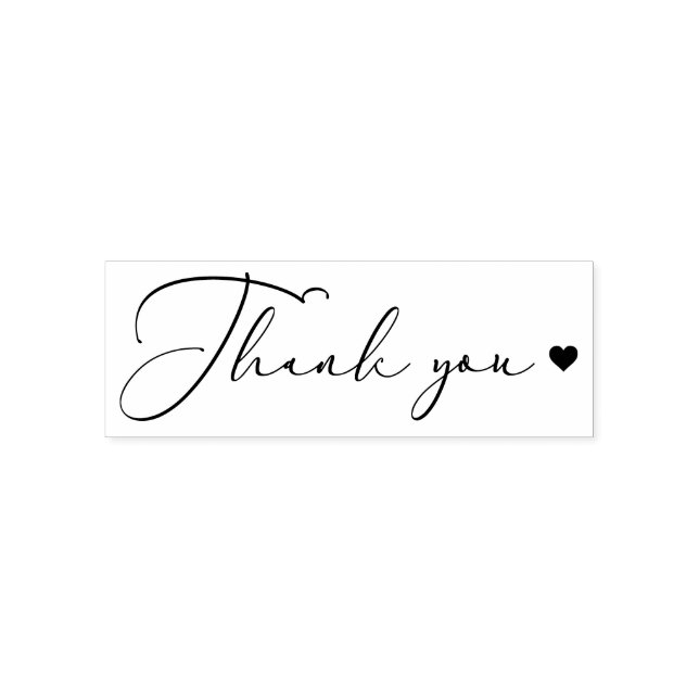 Simple Calligraphy Thank You Self-inking Stamp (Design)