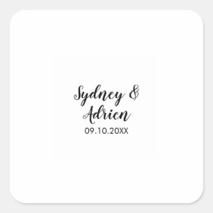 Simple Calligraphy Wedding Envelope Seals