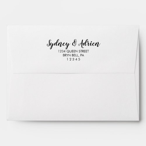 Simple Calligraphy Wedding Invitation Envelope
