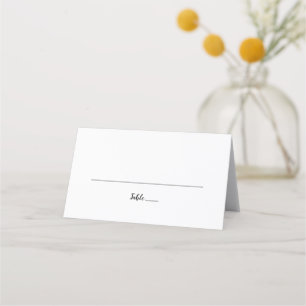 Simple Calligraphy Wedding Place Card