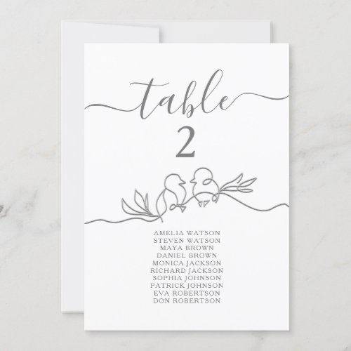 Simple Calligraphy Wedding Seating Chart