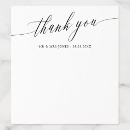 Simple Calligraphy Wedding Thank You Envelope Liner | Zazzle