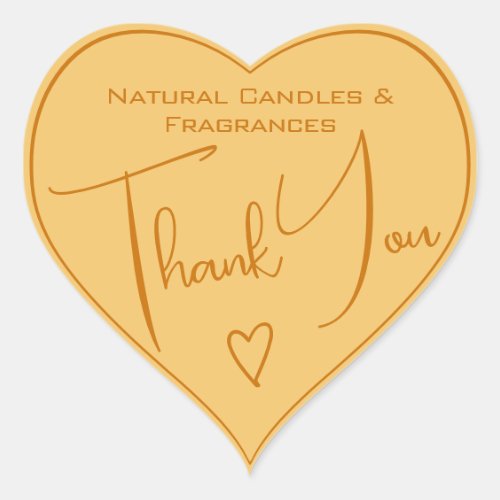 Simple Calligraphy Yellow Honey Thank You Labels 