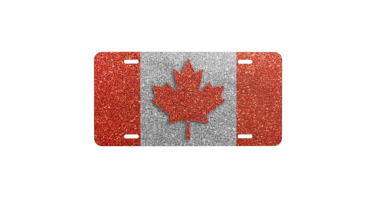 Canadian Flag License Plate