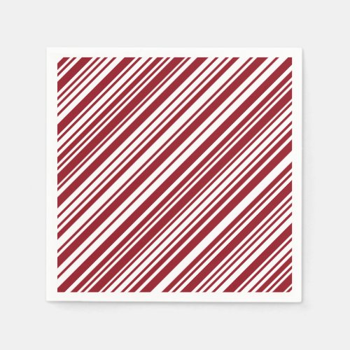 Simple Candy Cane Stripe Napkins