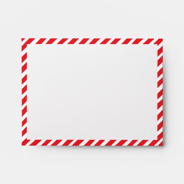  Simple Candy Striped and Bright Red Envelope (Front)