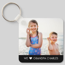 Simple Caption Personalized Photo Keychain