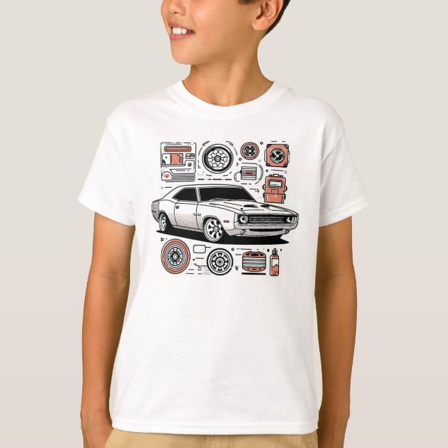 Simple Car Graphic 003 T-Shirt (Front)