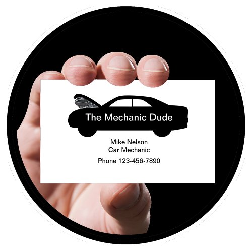 Simple Car Mechanic Business Card