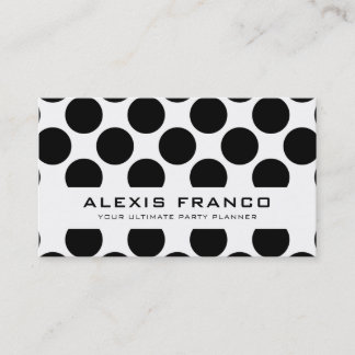 SIMPLE CARD bold cute polka dots black white
