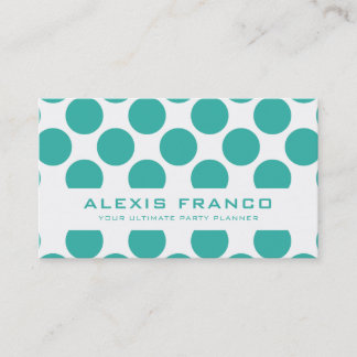 SIMPLE CARD bold cute polka dots jade green