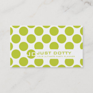 SIMPLE CARD bold polka dots lime green