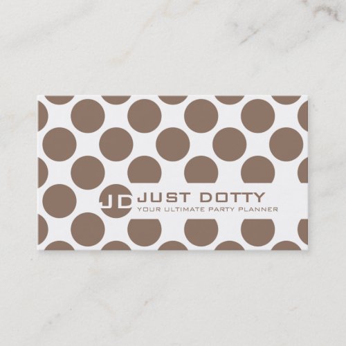 SIMPLE CARD bold polka dots mocha brown Business Card