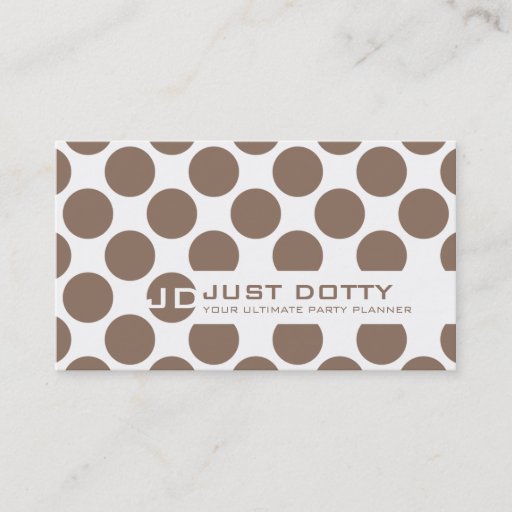Customizable SIMPLE CARD bold polka dots mocha brown Business Card