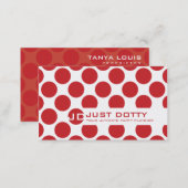SIMPLE CARD bold polka dots rich bright red (Front/Back)