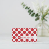 SIMPLE CARD bold polka dots rich bright red (Standing Front)