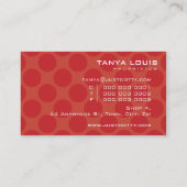 SIMPLE CARD bold polka dots rich bright red (Back)
