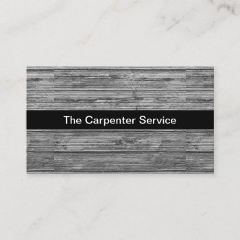 Simple Carpenter Business Card Design by Luckyturtle at Zazzle