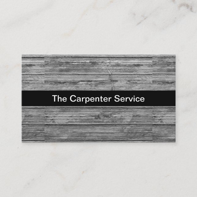 Simple Carpenter Business Card Design (Front)