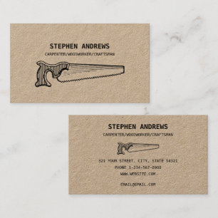 Simple Carpentry Handyman Professional Business Card