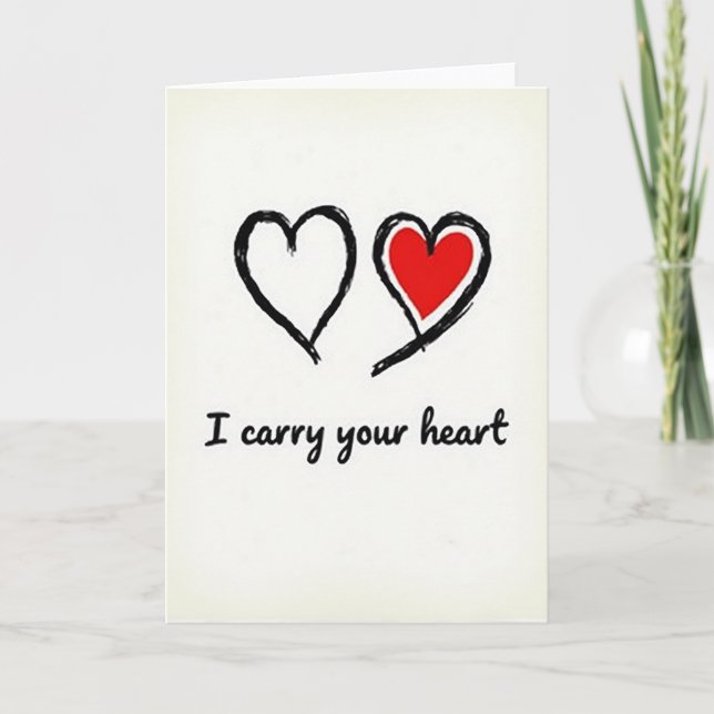 Simple Carry Your Heart Card (Front)