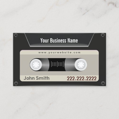 Simple Cassette Tape DJ Business Card