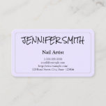 [ Thumbnail: Simple & Casual Nail Artist Business Card ]