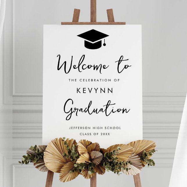 Simple Casual Script Graduation Party Welcome Sign (Creator Uploaded)