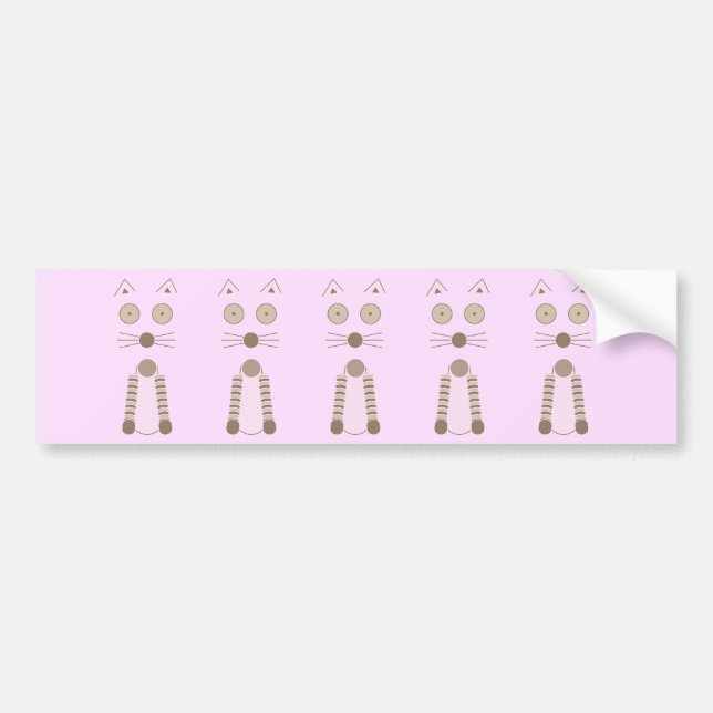 Simple Cat Bumper Sticker (Front)