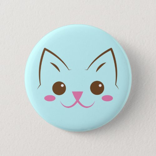 Simple cat face so cute pinback button