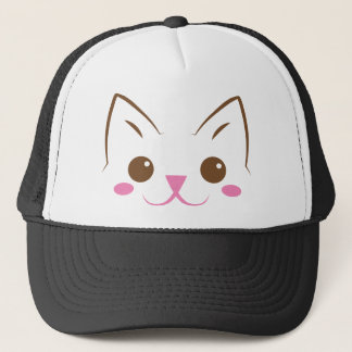 Simple cat face so cute! trucker hat