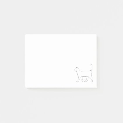 Simple Cat Line Drawing Post-it Notes