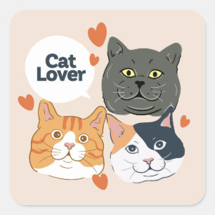 Simple Cat Lover Sticker cat dad