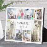 Simple Cat Pet Photo Collage Plaque<br><div class="desc">Personalized "Best Cat Ever" Photo Plaque with Easel Stand. This simple and elegant photo plaque is a beautiful way to showcase cherished memories of your beloved pet. The design features space for a photo of your cat, with room for their name on the first line and "Best Cat Ever" on...</div>