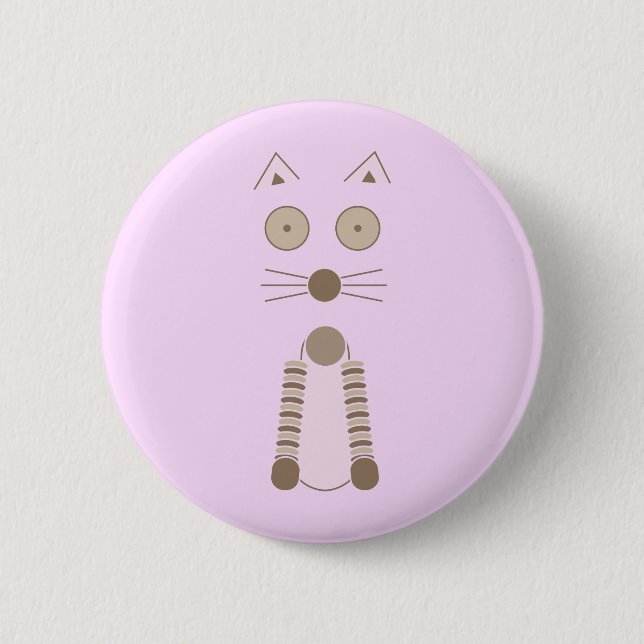 Simple Cat Pinback Button (Front)