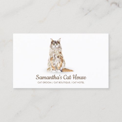Simple Cat Sitting Business Card