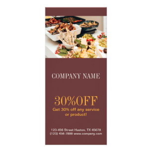Simple Catering Rack Card Freshly made for you