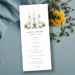 Simple Catholic Watercolor Church Wedding Program<br><div class="desc">If you need any other matching product or customization,  kindly message via Zazzle.</div>
