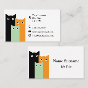 Simple Cats Animal Care Business Card