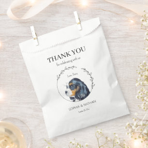 Simple Cavalier Dog Wedding Thank You Favor Bag