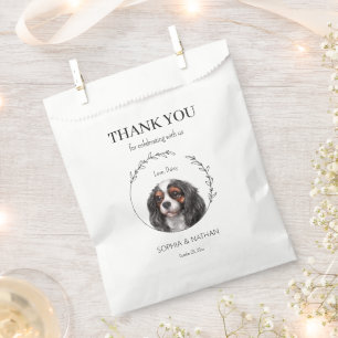Simple Cavalier Dog Wedding Thank You Favor Bag