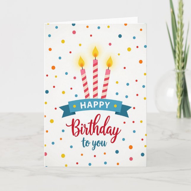 Simple Celebration Birthday Card (Front)