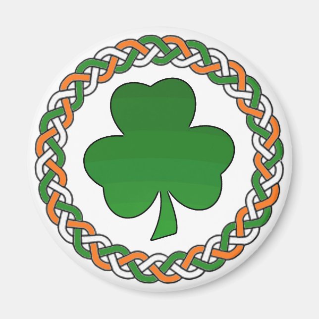 Simple celtic irish shamrock festive magnet (Front)