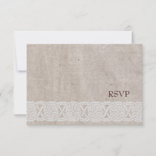 Simple celtic wedding RSVP card