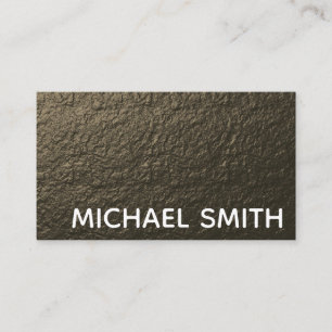 Simple Chalk Gold Concrete Texture Business Card