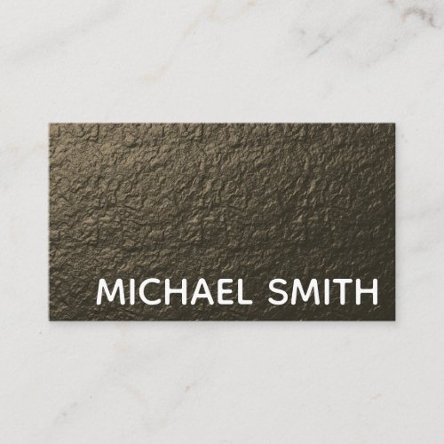 Simple Chalk Gold Concrete Texture Business Card