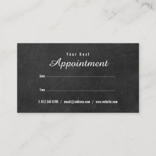 Simple Chalkboard Appointment Reminder Card