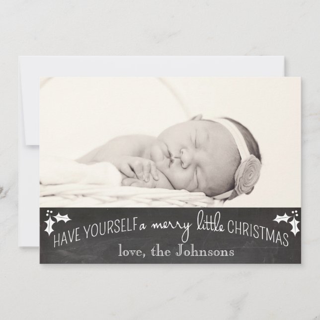 Simple Chalkboard Christmas Card (Front)