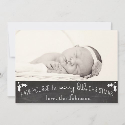 Simple Chalkboard Christmas Card