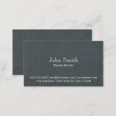 Simple Chalkboard Equine Dentist Business Card (Front/Back)
